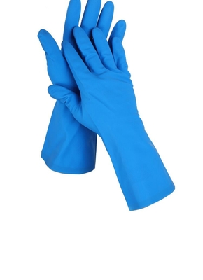 Kitchen Nitrile Solvent Resistant Gloves 15 Mil Household Task Gloves Blue Nitrile