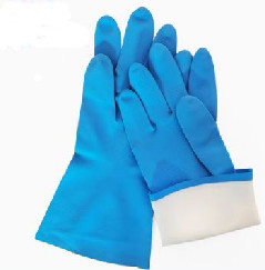Kitchen Nitrile Solvent Resistant Gloves 15 Mil Household Task Gloves Blue Nitrile