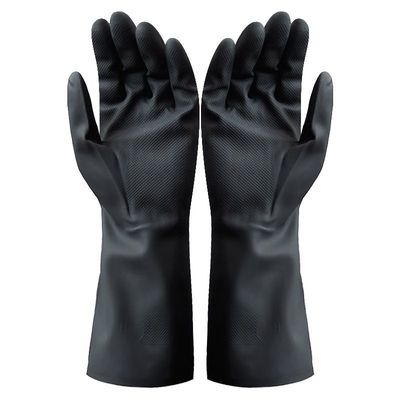22 Mil Neoprene Chemical Gloves Flock Lined 13 Inches Neoprene Rubber Hand Gloves