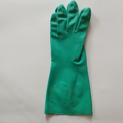 18 Mil Chemical Gloves Nitrile Industrial Work Use Flocked Lining Nitrile Glove