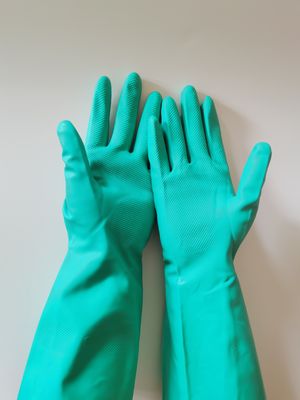 33 CM Length Green Nitrile Hand Glove for Pharmaceutical Industry