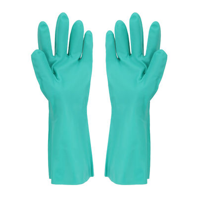 15 Mil Thickness Green Nitrile Glove CE Certified Non Beaded Cuff Durable Disposable Gloves for Medical Laboratory Food Handling