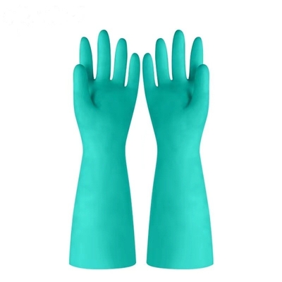 22mil Unflocked Nitrile Chemical Resistant Gloves 45CM Industrial Use