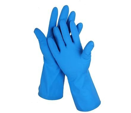 18 Mil Gloves Blue Nitrile Kitchen 330mm Nitrile Gloves For Chemical Use