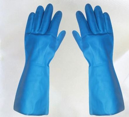 Blue Nitrile Glove Industrial Thickness 15mil Durable Protective Handwear for Chemical Handling and Medical Applications