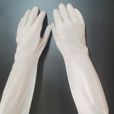Solvent Resistance Nitrile Dishwashing Gloves Garden Task 38cm