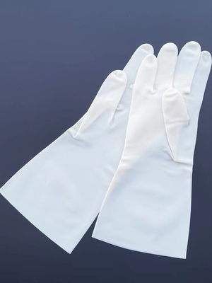White Nitrile Gloves Dishwashing Unflock Lining 13 Inches Restaurant Nitrile Gloves