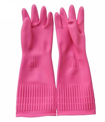 100G/Pair Kitchen Cleaning Gloves Anti Leakage 38CM Latex Lined Gloves