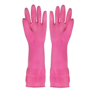 Extra Long Cuffs Extra Long Cleaning Gloves 380mm Length Chemical Resistant Easy To Clean Protective Gloves For Industrial