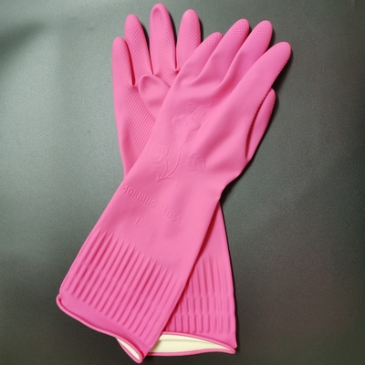 380MM Extra Long Cuff Latex Gloves Dish Latex Lined Gloves