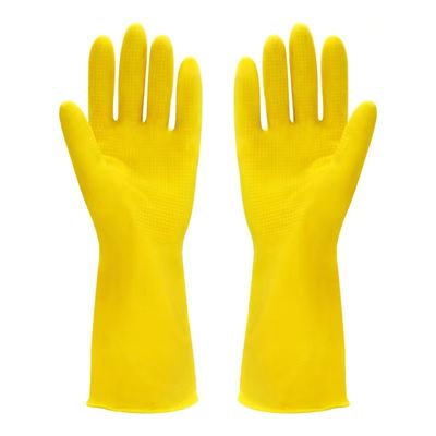 Customizable Cotton Flock Lined Latex Gloves with Waterproof Coating