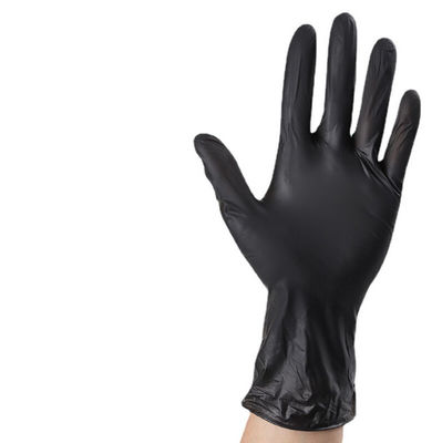 Thickness 4 to 6 Mil Acid Resistance 240 Mm Black Disposable Nitrile Gloves Offering Barrier Against Corrosive Chemicals
