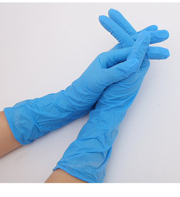 Cleaninbg Disposable Nitrile Glove Blue 12 Inches 300MM Medical Examination
