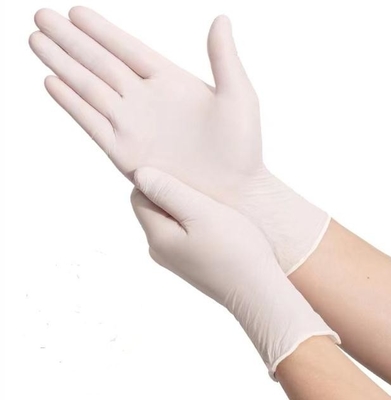 Anti Allergy White Gloves Disposable 7g Safe Health Nitrile Examination Gloves