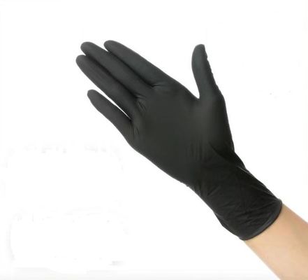 Black Disposable Nitrile Glove textured surface enhances grip and control making it perfect for laboratory and industrial tasks