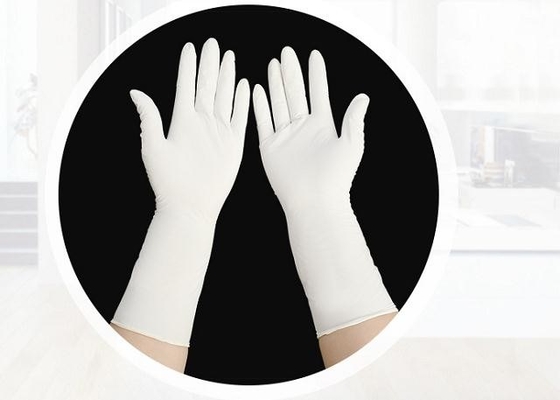 Food Grade Disposable Nitrile Glove Medical Exam 300MM White Nitrile Glove