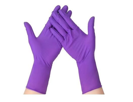 Anti Allergy Purple Nitrile Disposable Gloves 12 Inch Nitrile Gloves Kitchen Cleaning