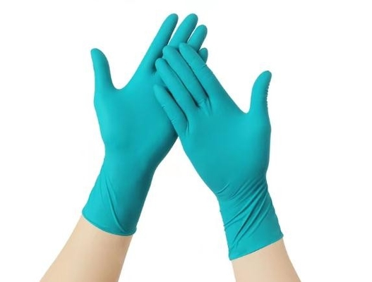 Waterproof Green Nitrile Gloves Disposable Industrial 4g Disposable Food Prep