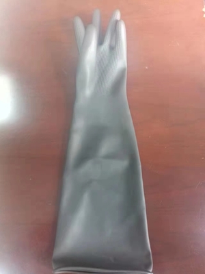 Thickening Extra Long Cuff Latex Gloves 60Cm XL Flock Lined Latex Gloves