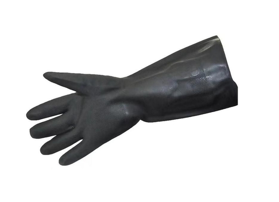 Solvent Resistance Neoprene Chemical Gloves Diamond Grip 330mm Heavy Duty