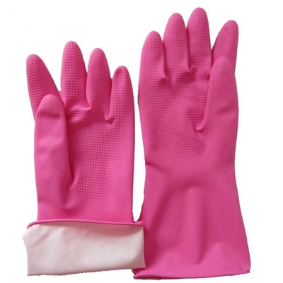 Chemical and Puncture Resistant Latex Rolled Cuff Glove with Textured Palm and Fingers
