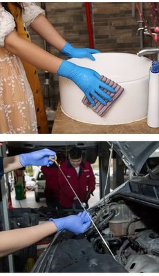 Clear Disposable Vinyl Glove M4.0-5.5g OEM Customizable Gloves Ideal For Healthcare Food Handling Cleaning And Laboratory
