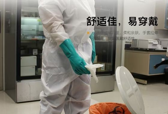 CE Certified Green Nitrile Hand Glove Thickness 8 Mil to 20 Mil Designed for Medical Industrial Laboratory and Cleaning