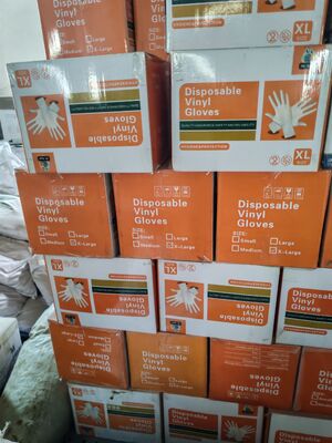 Disposable Vinyl  gloves designed to withstand wear and tear minimum order 100 box ideal for frequent household