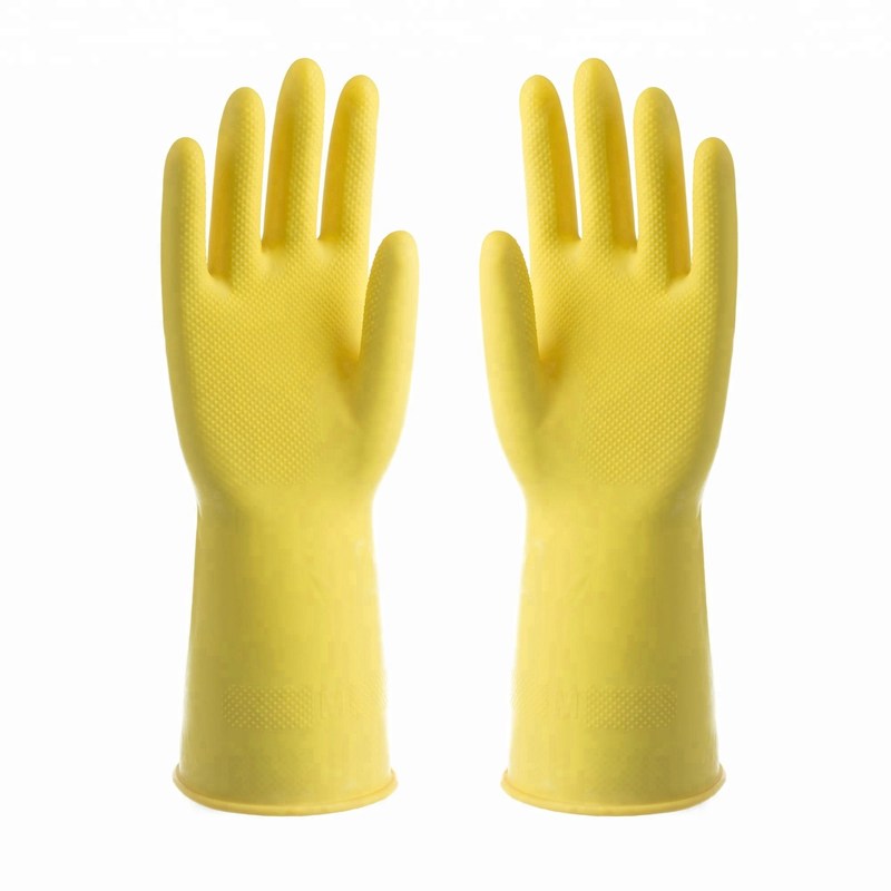 S/M/L/XL Latex Household Glove with Customized Logo and 30-60grams/pair