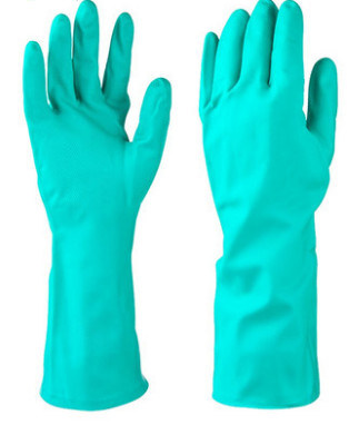Nitrile Glove of Green Green Disposable Gloves for Medical Laboratory Food Handling and Industrial Chemical Applications