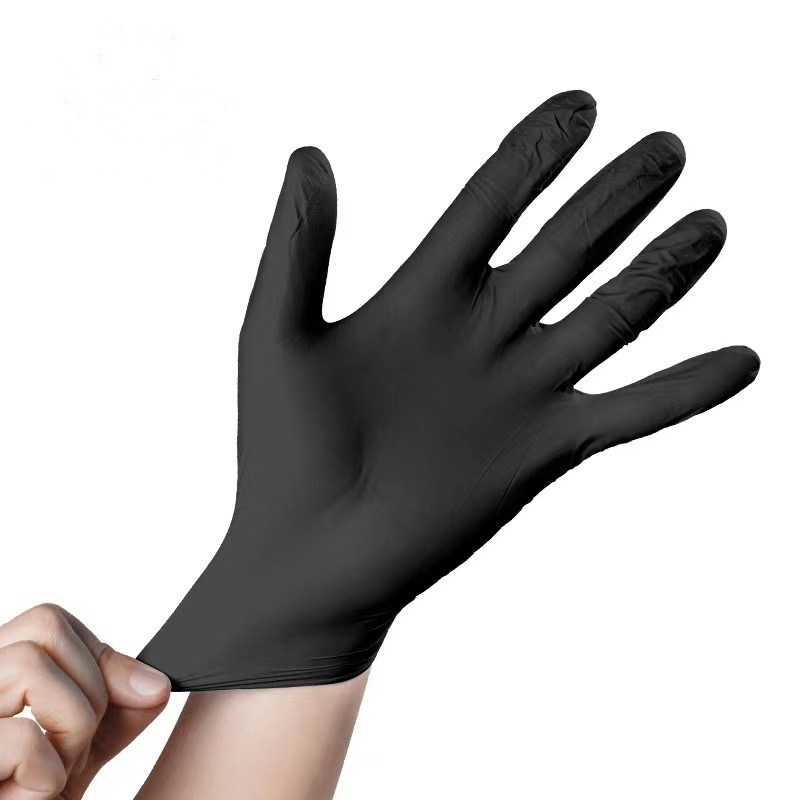 Black nitrile glove Packing Quantity 100pcs bag Oil resistance Gloves EN455 Certified Providing Protection in Industrial and Mechanical Settings